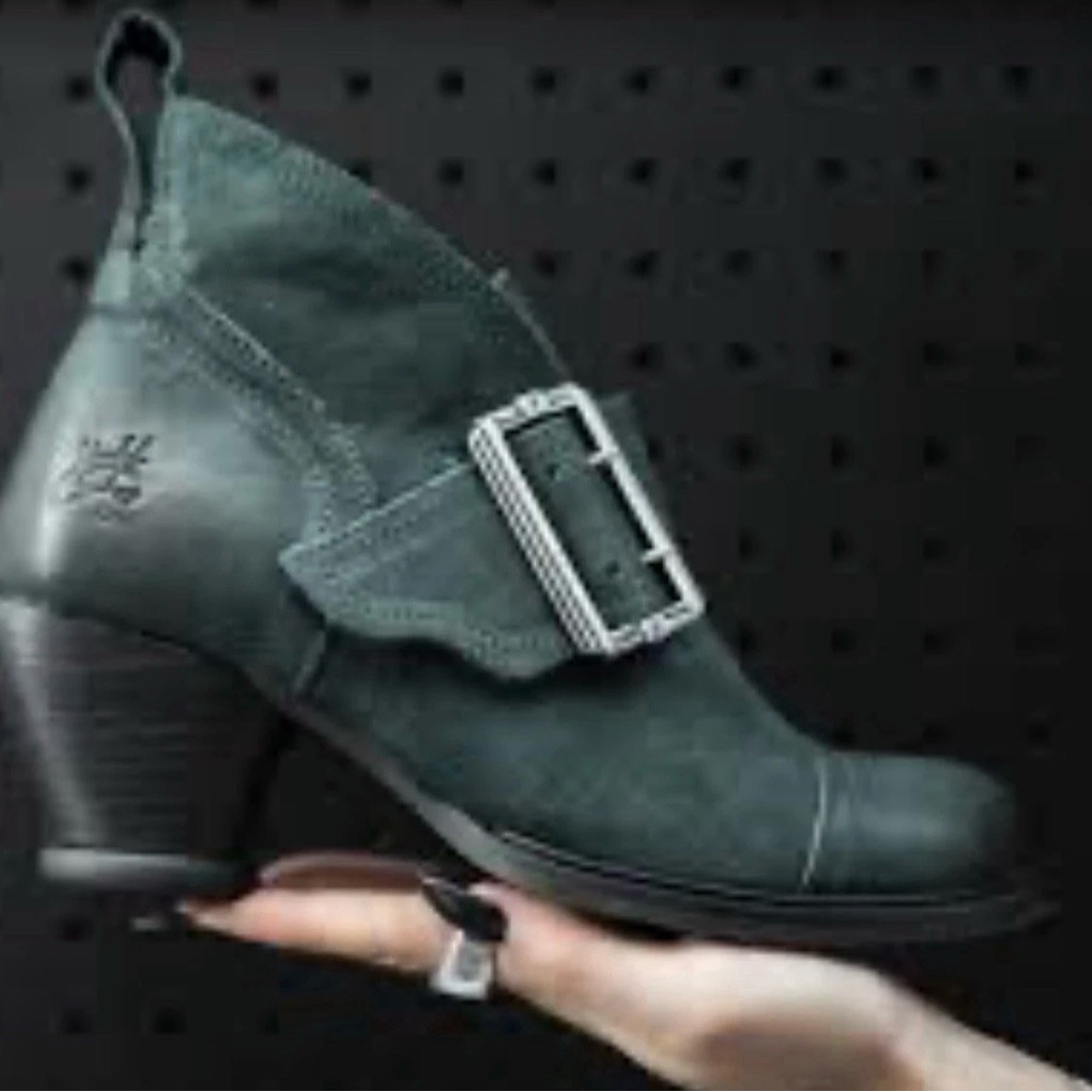 John Fluevog East End Porter Buckled Ankle Boots 7